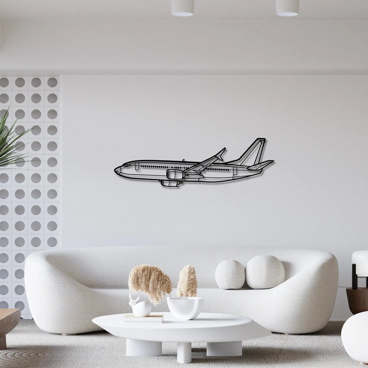 Boeing 737-800 - Metalowa dekoracja ścienna - metalowa ozdoba we wnętrzu industrialnym