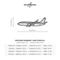 Wymiary i specyfikacja techniczna modelu: Boeing 737-800 - Metalowa dekoracja ścienna