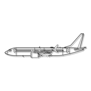 Boeing 737 MAX – Metalowa sylwetka na ścianę - precyzyjne detale metalowego modelu