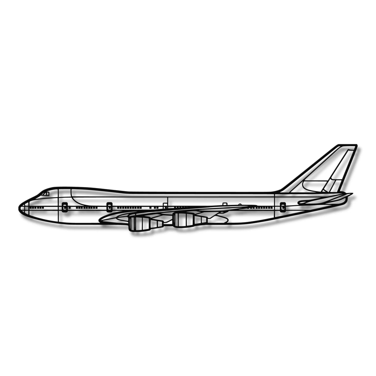 Boeing 747-200B - Metalowa dekoracja ścienna - szczegółowy model 3D ze stali