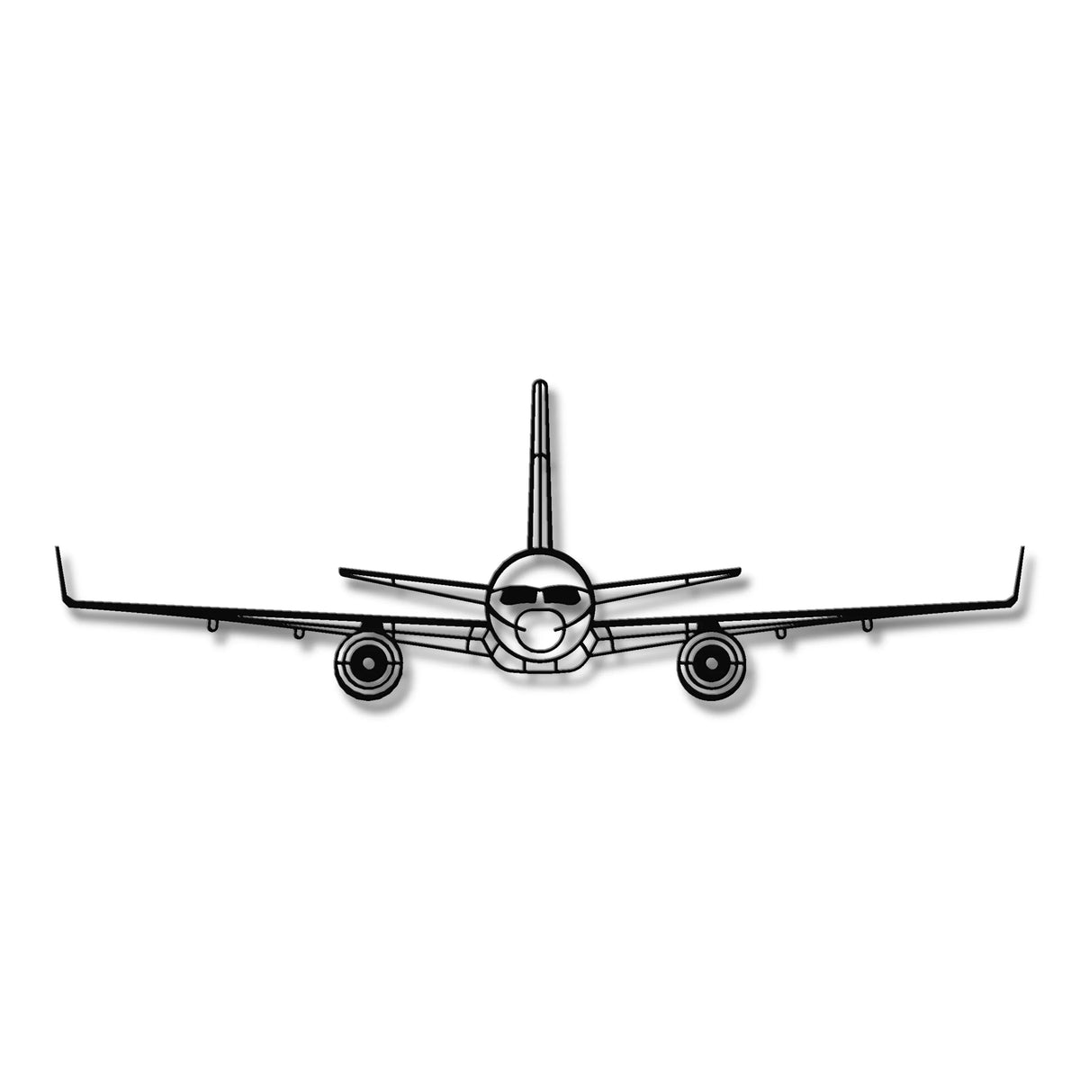 Boeing 757 – Metalowa sylwetka na ścianę - precyzyjne detale metalowego modelu