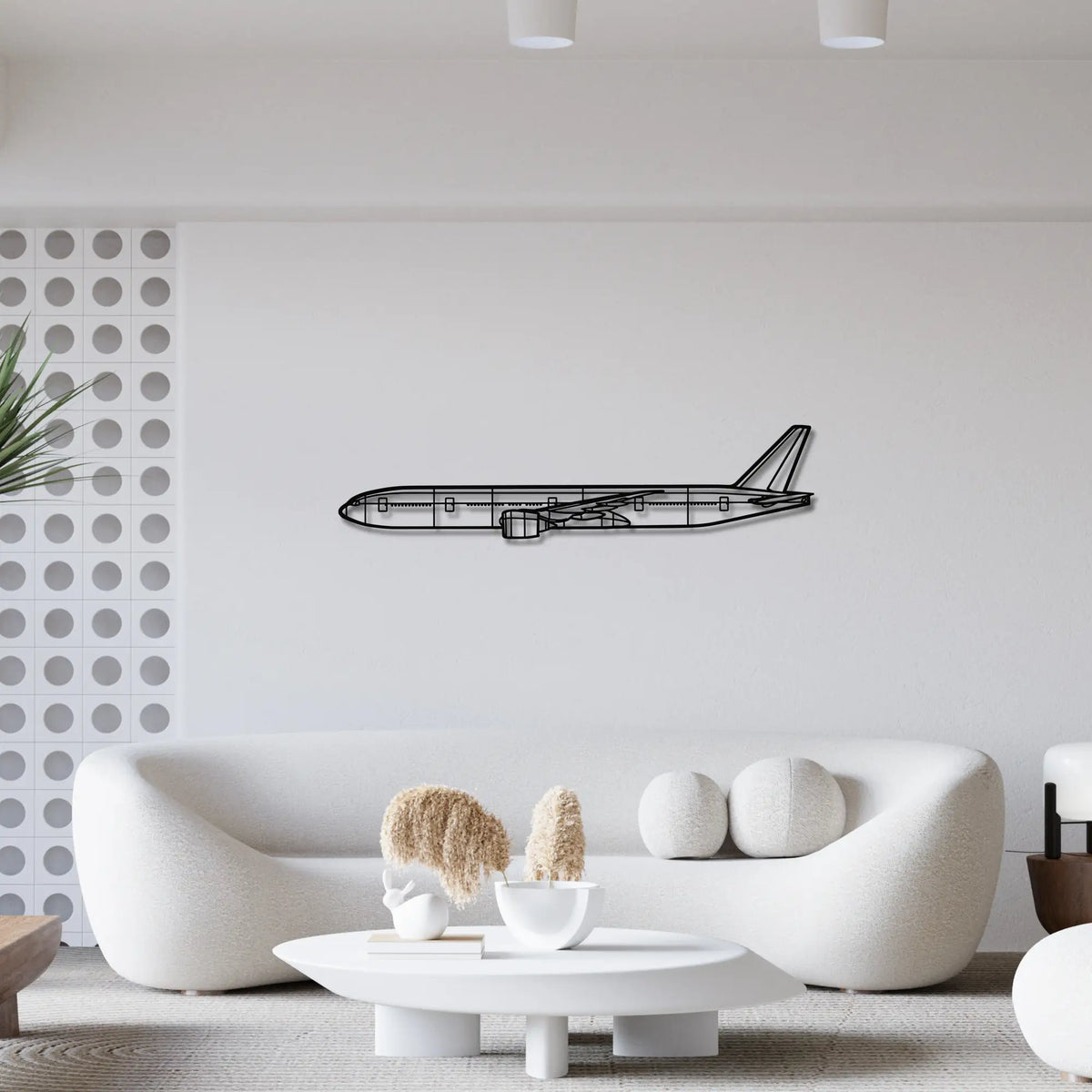 Boeing 777-300ER - Metalowa dekoracja ścienna - metalowa ozdoba we wnętrzu industrialnym