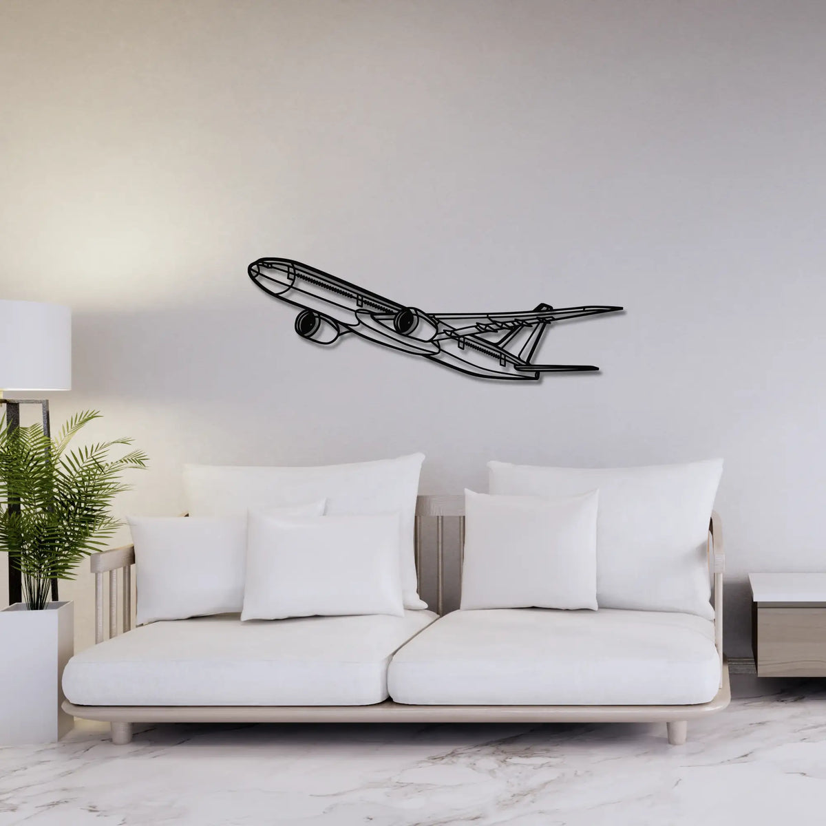 Boeing 777-9 - Metalowa dekoracja ścienna - aranżacja w stylu loftowym