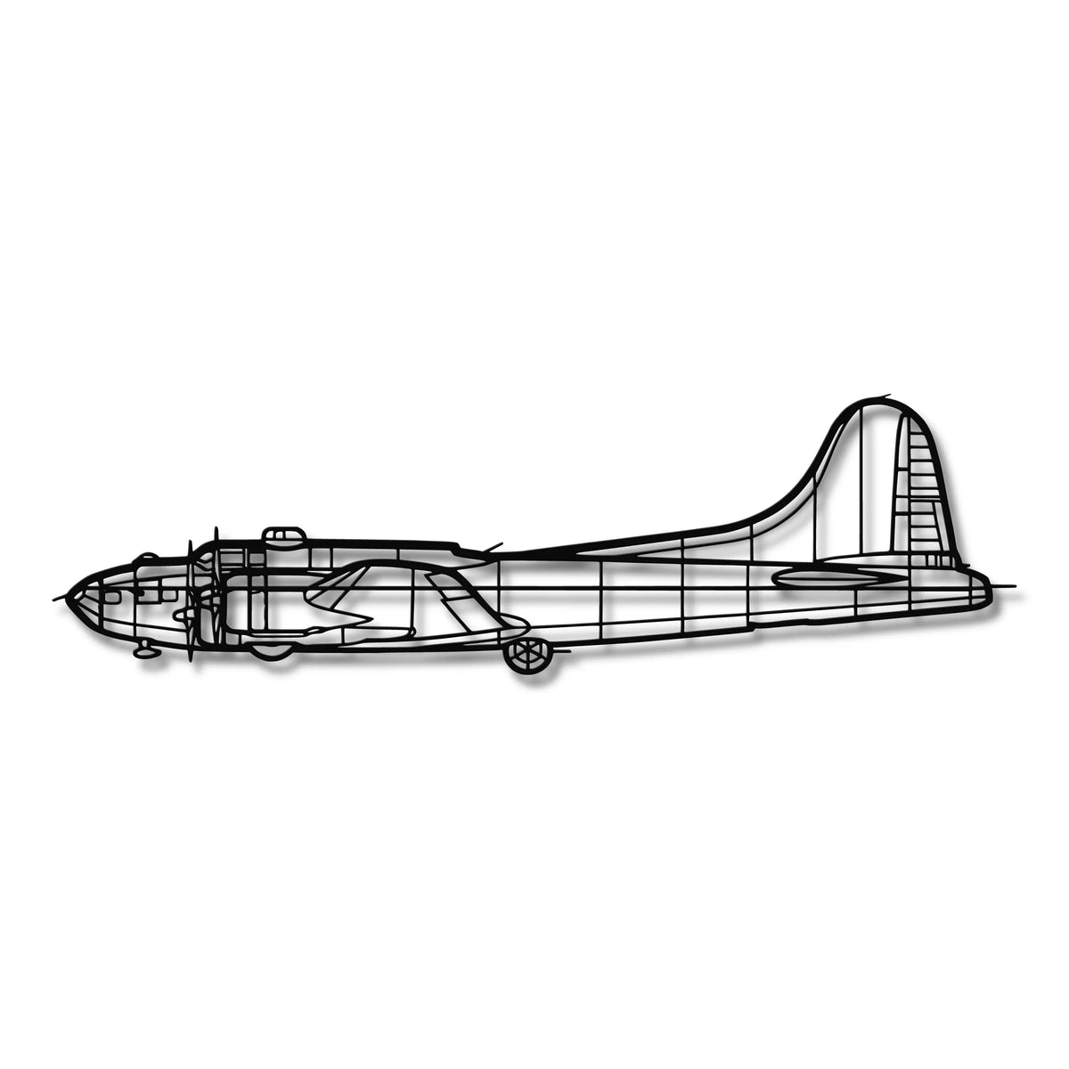 Boeing B-17 - Metalowa dekoracja ścienna - szczegółowy model 3D ze stali