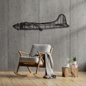 Boeing B-17 - Metalowa dekoracja ścienna - aranżacja w stylu loftowym