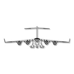 Boeing C-17A Globemaster III – Metalowa sylwetka na ścianę - precyzyjne detale metalowego modelu