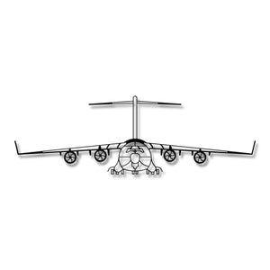 Boeing C-17A Globemaster III – Metalowa sylwetka na ścianę - precyzyjne detale metalowego modelu