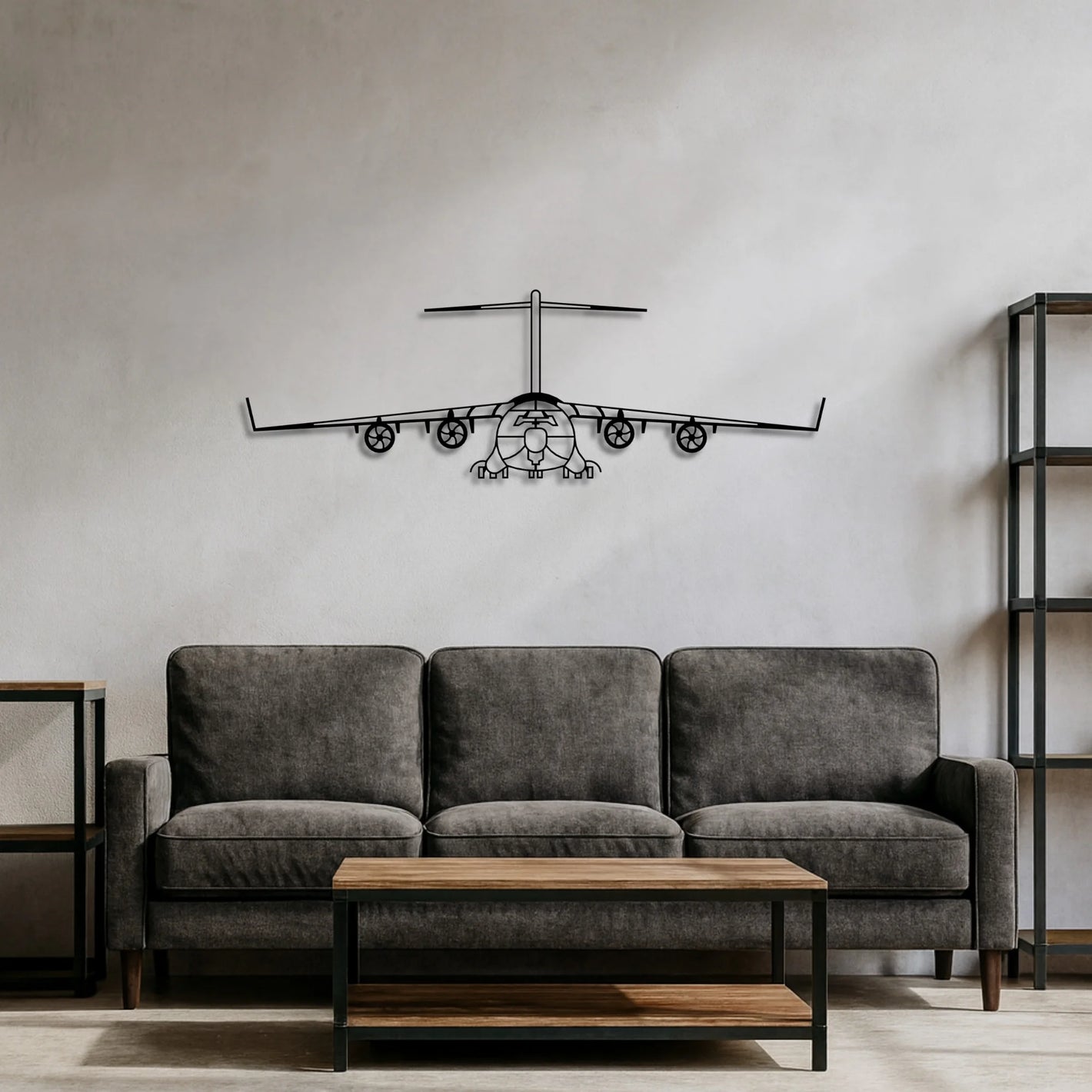 Boeing C-17A Globemaster III – Metalowa sylwetka na ścianę