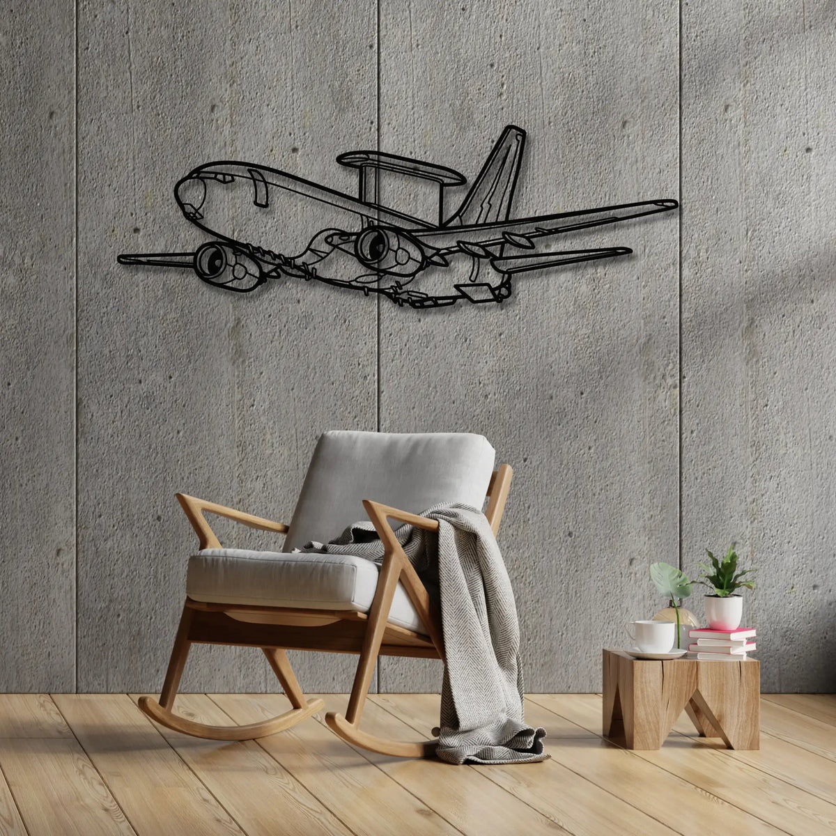 Boeing E-7 Wedgetail - Metalowa dekoracja ścienna - aranżacja w stylu loftowym