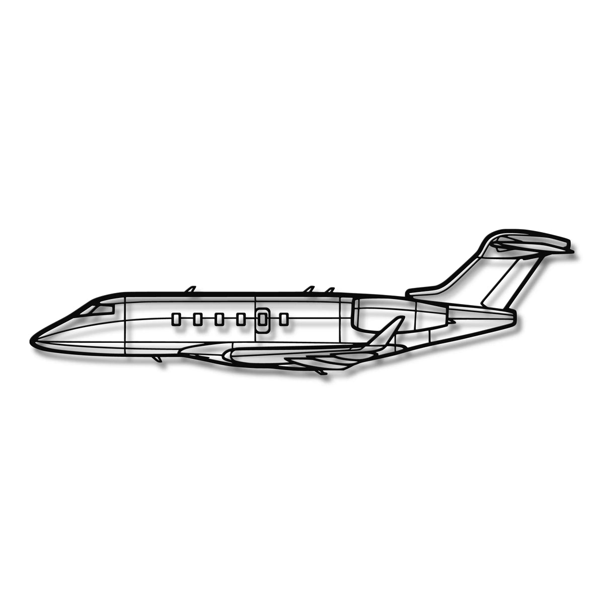 Bombardier Challenger 350 - Metalowa dekoracja ścienna - szczegółowy model 3D ze stali