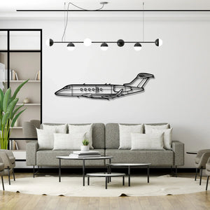Bombardier Challenger 350 - Metalowa dekoracja ścienna - aranżacja w stylu loftowym