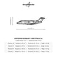 Wymiary i specyfikacja techniczna modelu: Bombardier Challenger 350 - Metalowa dekoracja ścienna