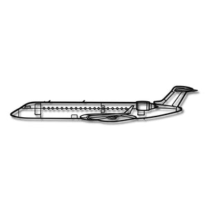 Bombardier CRJ 700 - Metalowa dekoracja ścienna - szczegółowy model 3D ze stali