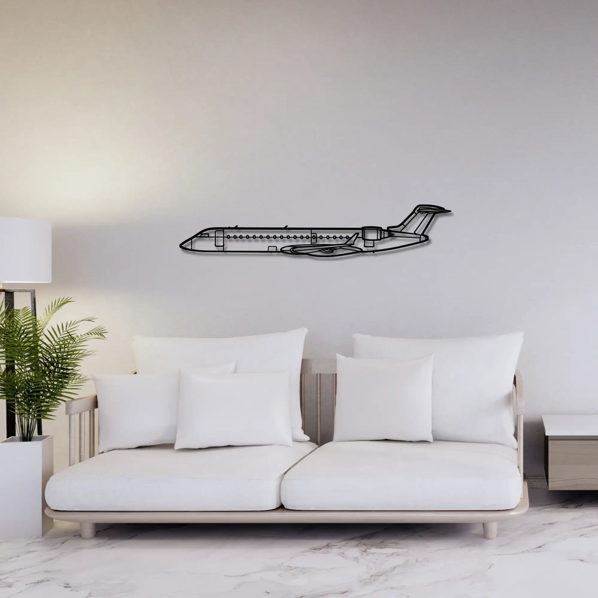 Bombardier CRJ 700 - Metalowa dekoracja ścienna - aranżacja w stylu loftowym