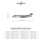 Wymiary i specyfikacja techniczna modelu: Bombardier CRJ 700 - Metalowa dekoracja ścienna