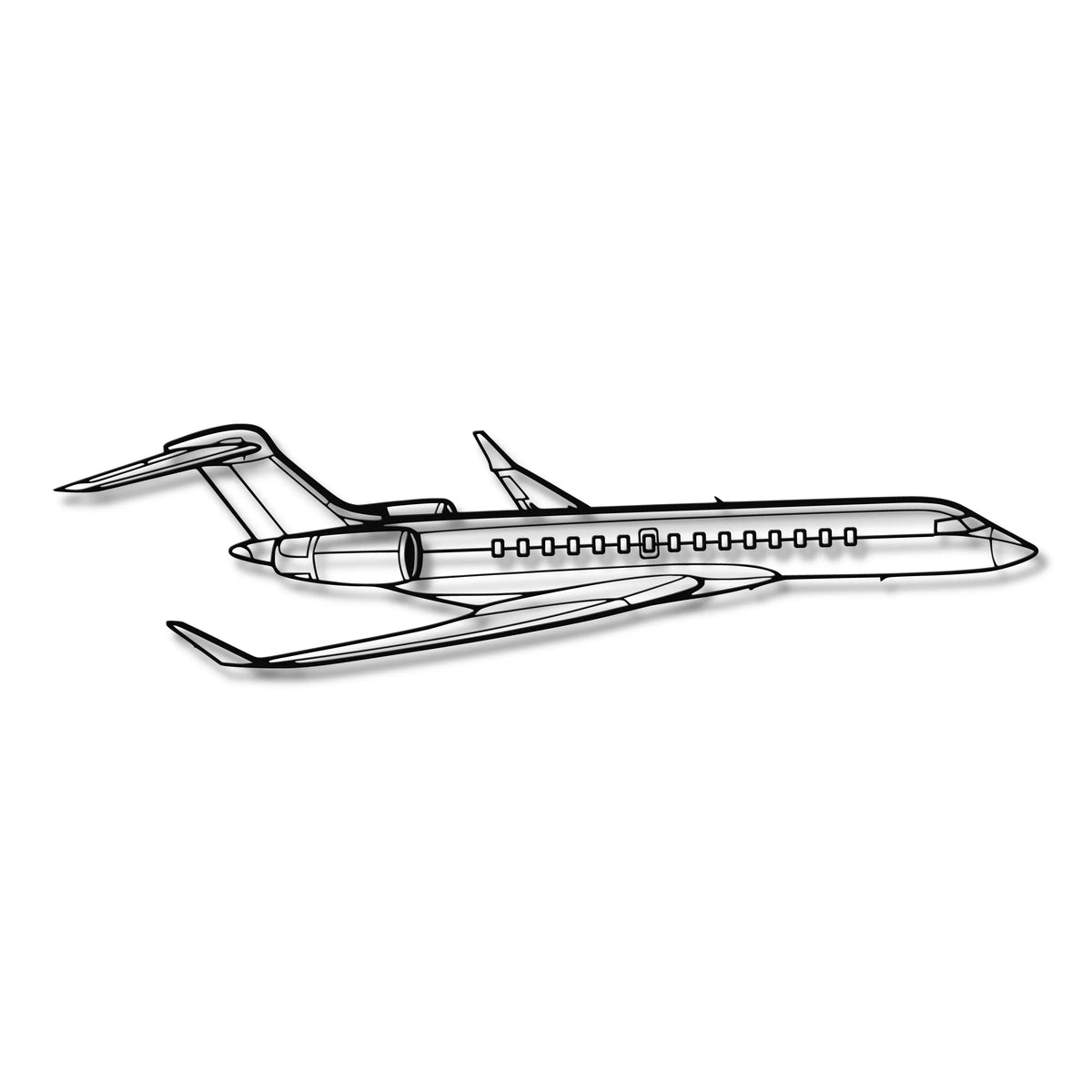 Bombardier Global 7500 - Metalowa dekoracja ścienna - szczegółowy model 3D ze stali