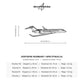 Wymiary i specyfikacja techniczna modelu: Bombardier Global 7500 - Metalowa dekoracja ścienna
