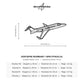 Wymiary i specyfikacja techniczna modelu: Bombardier Learjet 40 - Metalowa dekoracja ścienna