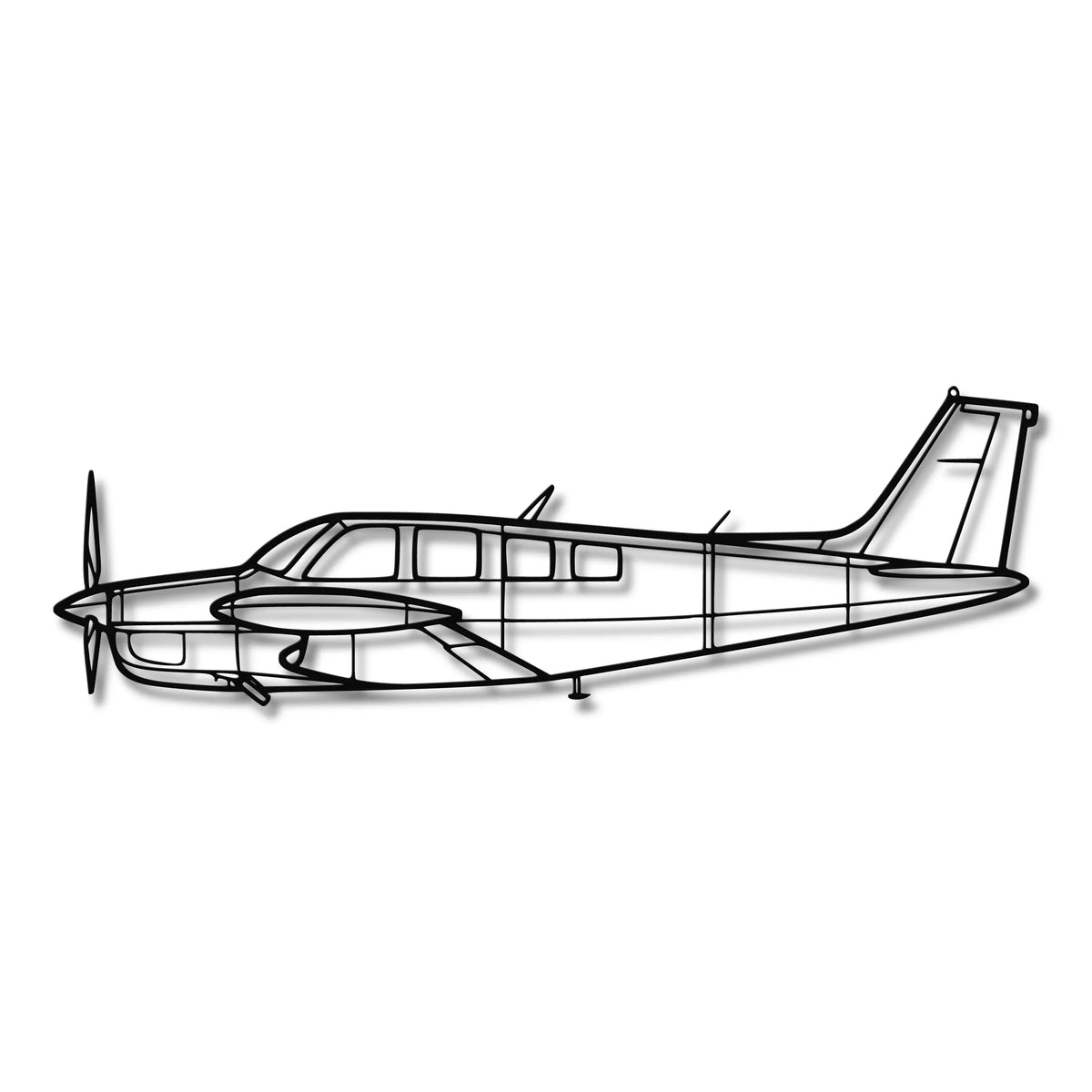 Beechcraft Bonanza A36TC - Metalowa dekoracja ścienna - szczegółowy model 3D ze stali