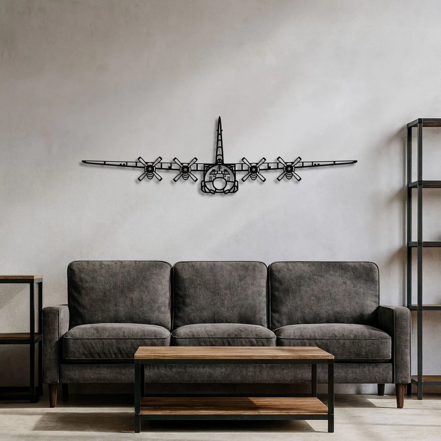 C-130 Hercules – Metalowa sylwetka na ścianę