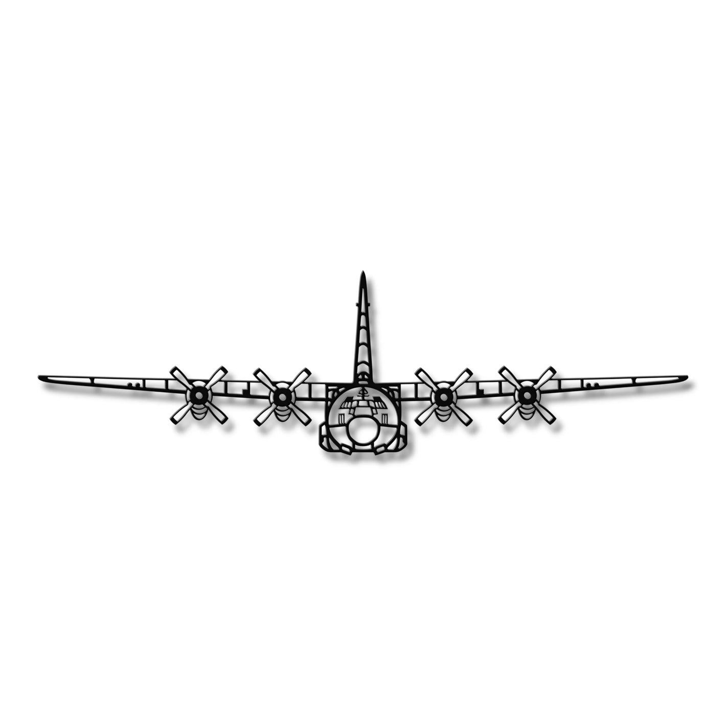 C-130 Hercules – Metalowa sylwetka na ścianę - precyzyjne detale metalowego modelu
