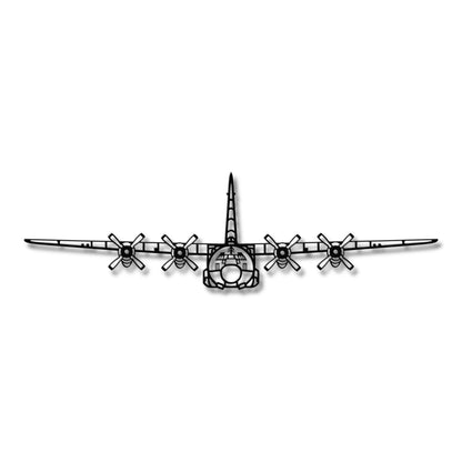 C-130 Hercules – Metalowa sylwetka na ścianę - precyzyjne detale metalowego modelu