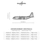 Wymiary i specyfikacja techniczna modelu: C 130 Hercules - Metalowa Sylwetka Ścienna w Widoku Bocznym