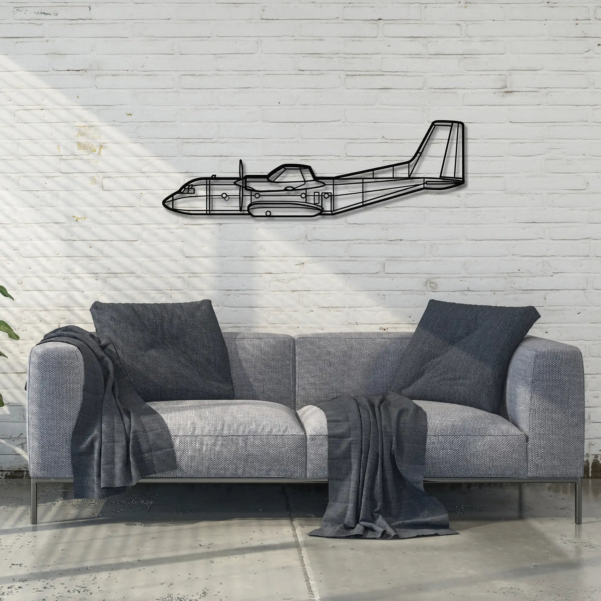 Lockheed C-160 Transall - Metalowa dekoracja ścienna - aranżacja w stylu loftowym
