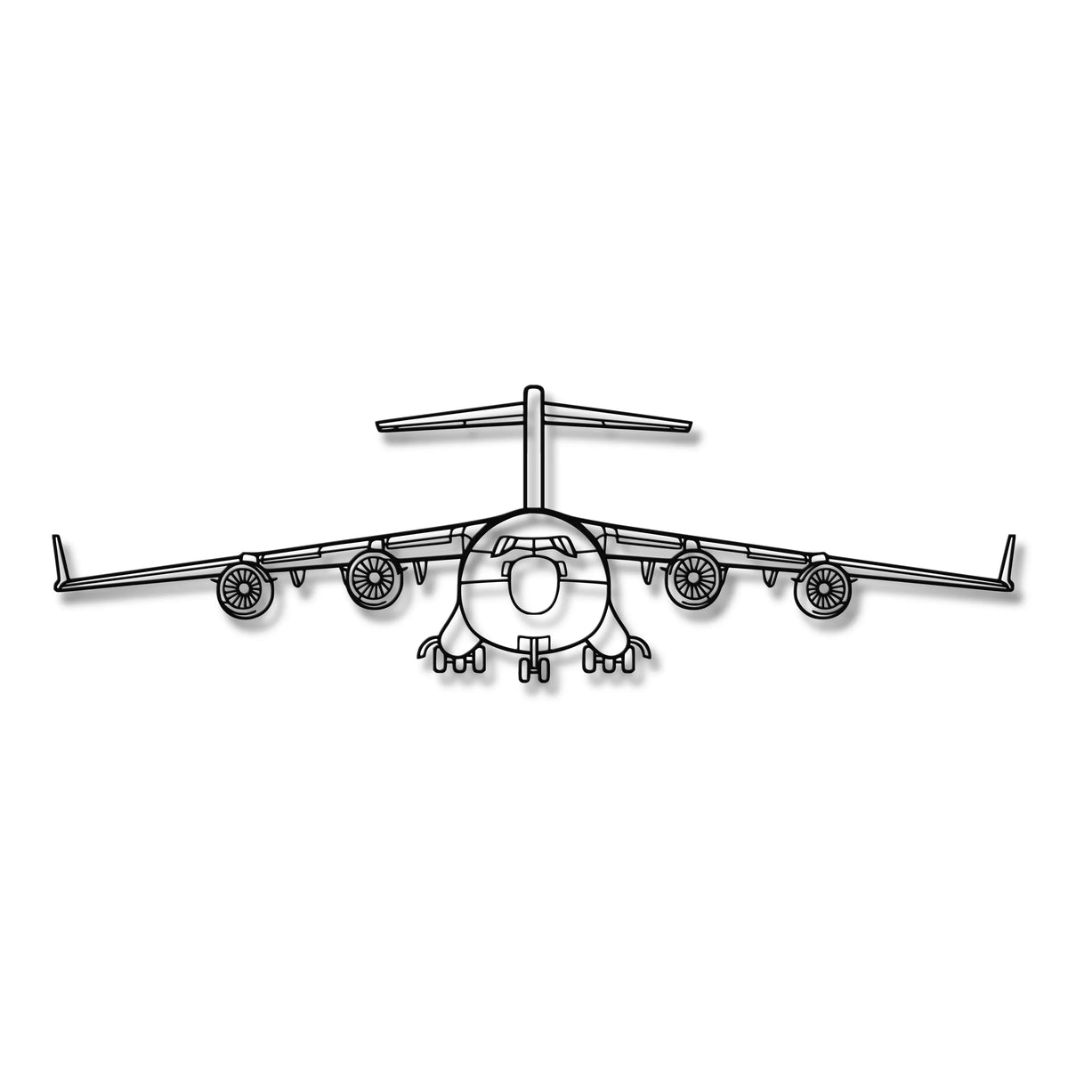 Cessna C-17 Globemaster III - Metalowa dekoracja ścienna - szczegółowy model 3D ze stali