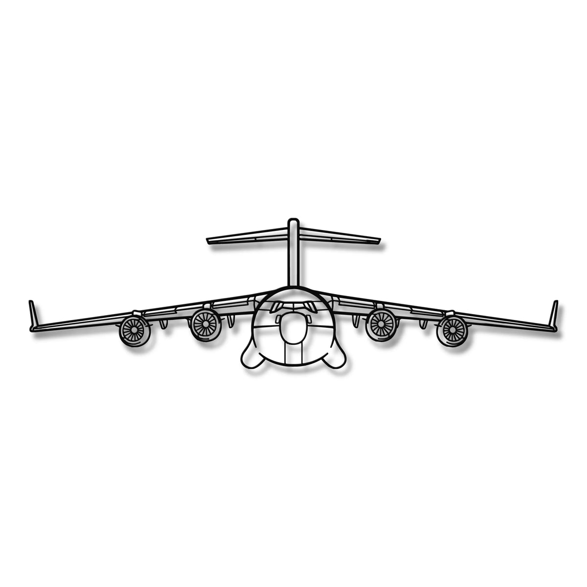 C-17 Globemaster III - Metalowa dekoracja ścienna - szczegółowy model 3D ze stali