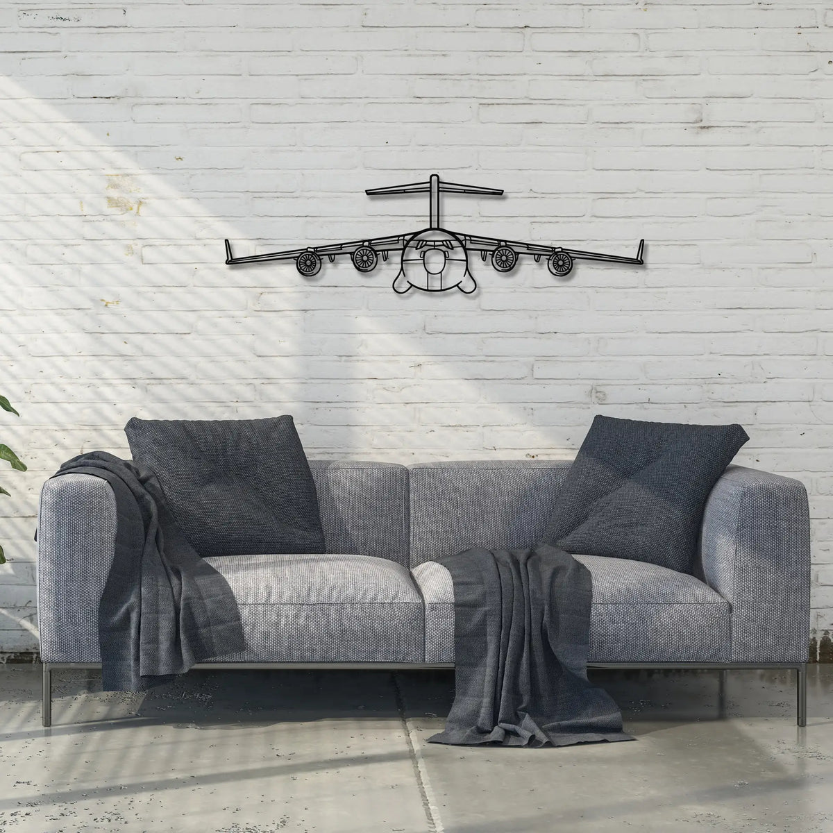C-17 Globemaster III - Metalowa dekoracja ścienna - aranżacja w stylu loftowym