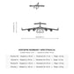 Wymiary i specyfikacja techniczna modelu: C-17 Globemaster III - Metalowa dekoracja ścienna