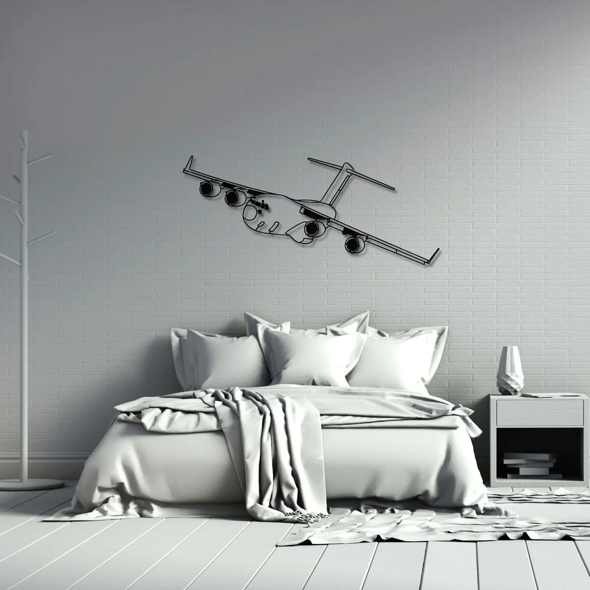 C-17 Globemaster - Metalowa dekoracja ścienna - metalowa ozdoba we wnętrzu industrialnym