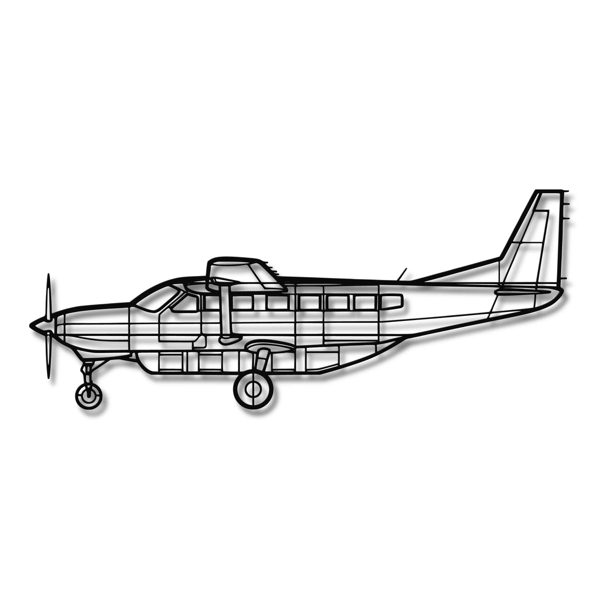 Cessna 208B Grand Caravan - Metalowa dekoracja ścienna - szczegółowy model 3D ze stali