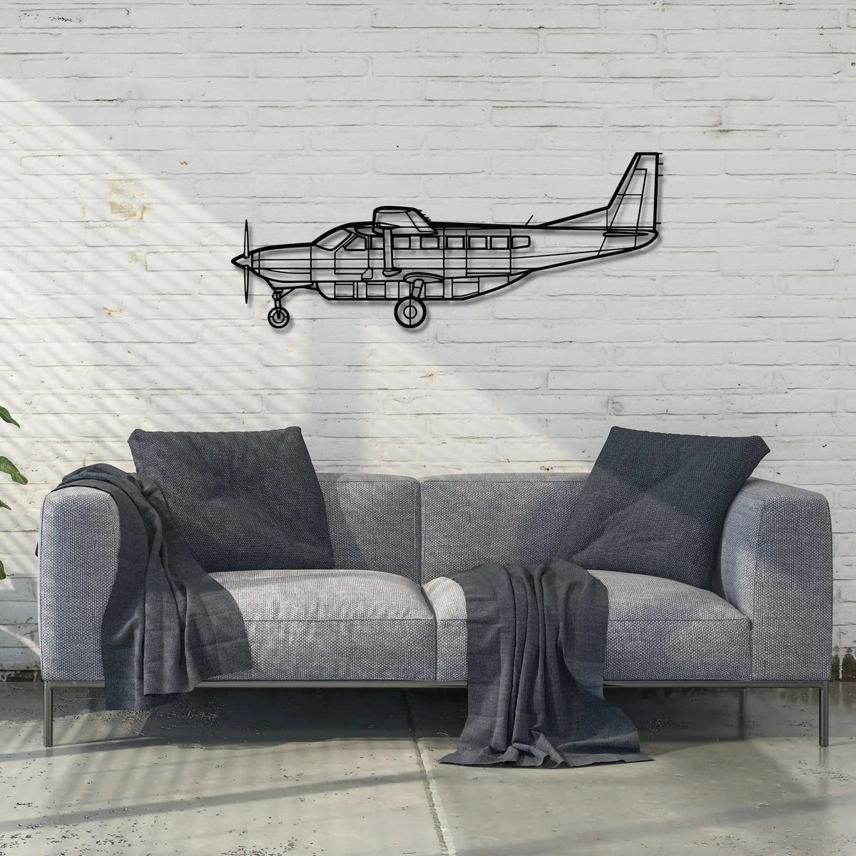 Cessna 208B Grand Caravan - Metalowa dekoracja ścienna - aranżacja w stylu loftowym