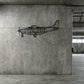 Cessna 208B Grand Caravan - Metalowa dekoracja ścienna - prezentacja w nowoczesnej sypialni