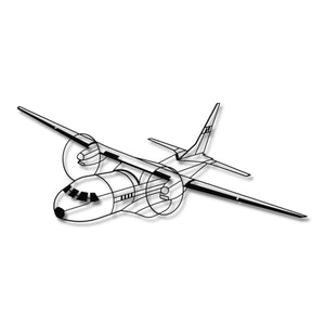 CASA C-295 – Metalowa sylwetka na ścianę - precyzyjne detale metalowego modelu