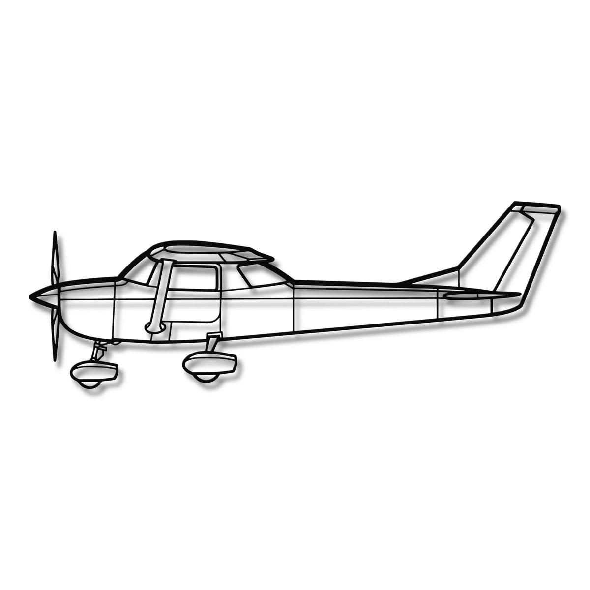 Cessna 150 - Metalowa dekoracja ścienna - szczegółowy model 3D ze stali
