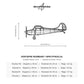 Wymiary i specyfikacja techniczna modelu: Cessna 170B - Metalowa dekoracja ścienna