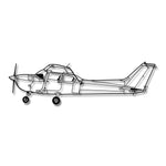 Cessna 172 – Metalowa sylwetka na ścianę - precyzyjne detale metalowego modelu