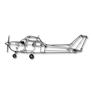 Cessna 172 – Metalowa sylwetka na ścianę - precyzyjne detale metalowego modelu