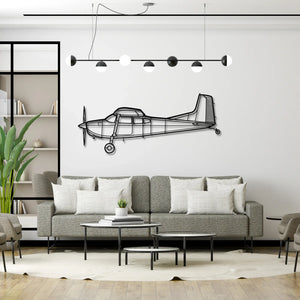 Cessna 180 - Metalowa dekoracja ścienna - aranżacja w stylu loftowym
