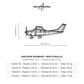 Wymiary i specyfikacja techniczna modelu: Cessna 182 Skylane - Metalowa dekoracja ścienna