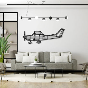 Cessna 182P Skylane - Metalowa dekoracja ścienna - aranżacja w stylu loftowym
