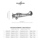 Wymiary i specyfikacja techniczna modelu: Cessna 195 - Metalowa dekoracja ścienna