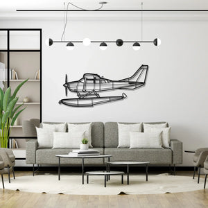 Cessna 206 Turbo Stationair - Metalowa dekoracja ścienna - aranżacja w stylu loftowym