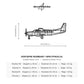 Wymiary i specyfikacja techniczna modelu: Cessna 208B Grand Caravan - Metalowa dekoracja ścienna