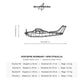 Wymiary i specyfikacja techniczna modelu: Cessna 210 Centurion - Metalowa dekoracja ścienna