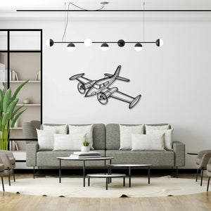 Cessna 310K - Metalowa dekoracja ścienna - aranżacja w stylu loftowym