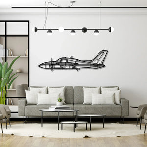 Cessna 310R - Metalowa dekoracja ścienna - aranżacja w stylu loftowym
